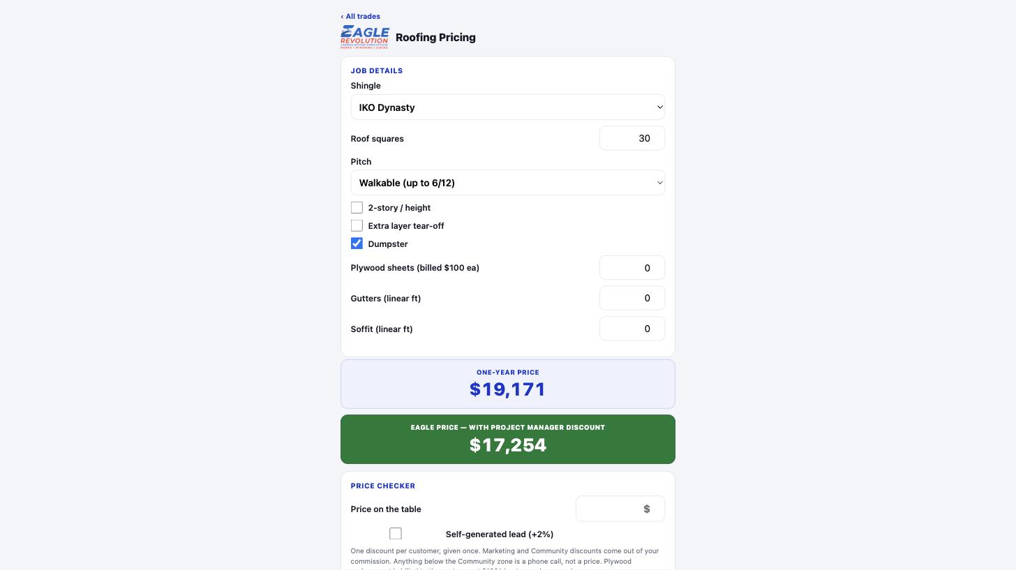 The rep pricing guide